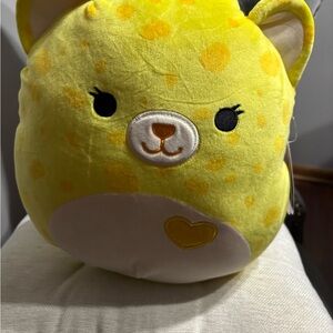 Sunny Yellow Plush Bear with Heart Accent